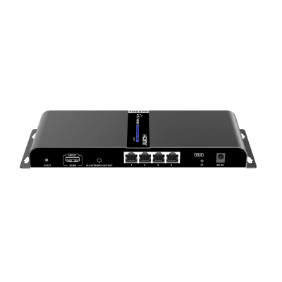Kit Divisor y Extensor HDMI (Extender Splitter) | Divide 1 Fuente HDMI a 4 Pantallas | Extiende la señal HDMI hasta 120 m | Resolución 4Kx2K @ 60 Hz | Cat 6/6a | Uso 24/7 | Longitud del cable autoajustable