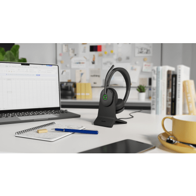 Diadema Bluetooth Yealink BH74 con Cancelación Activa de Ruido Híbrida, Base de Carga y Tecnología Acoustic Shield 3.0.