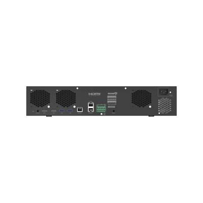 NVR 32 Megapixel (8K) / 32 Canales IP / Soporta 8 Discos Duros / H.265 & Wisestream / Wisenet P2P / ONVIF / Compatible con Cámaras IA / Salida HDMI en 4K