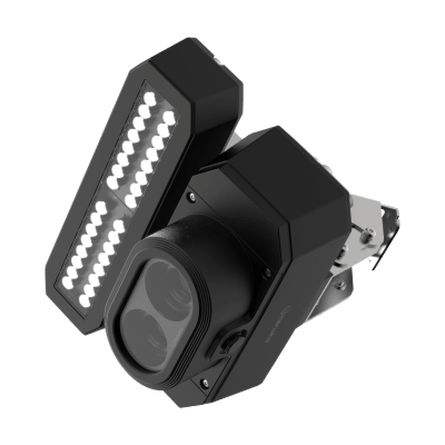 Camara IP Dual 4K, Funcion para reconocimiento de Codigos de Barra BCR / 2 lentes 25mm / Luz Blanca incluida /