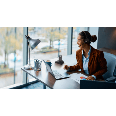 Diadema Inalambrica WH64 Mono UC de Yealink con Acoustic Shield 2.0 y Funcionamiento DECT-Bluetooth