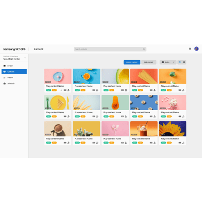 Licencia Anual para 1 pantalla en VXT-P series CMS Samsung Sistema de Visualizacion digital