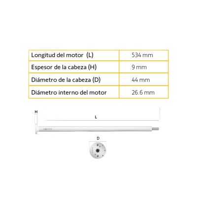Motor inalámbrico (RTS) de baterías convierta sus persianas de cadena en sistemas inteligentes, para ventanas de 2.30m ancho / 3.00m alto, no incluye textil