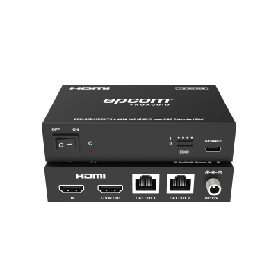 Splitter HDMI 1x2 | 4K@60Hz a 60m | 4K@30Hz a 70m | Cable Cat6 | EDID | HDCP 2.2 | Salida Loop