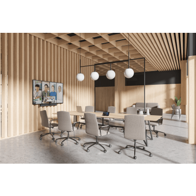 Barra de videoconferencia Yealink A40 Todo en Uno para Salas Medianas con Control Remoto VCR11