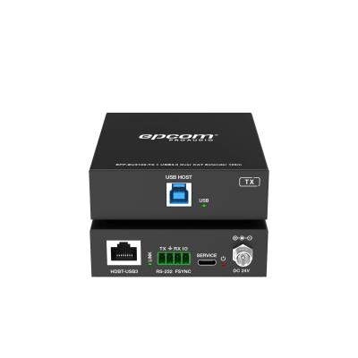 Extensor USB 3.0 | Hasta 100 m por CAT6a | PoC Bidireccional 24 Vcc | RS-232 | 4x USB-A.