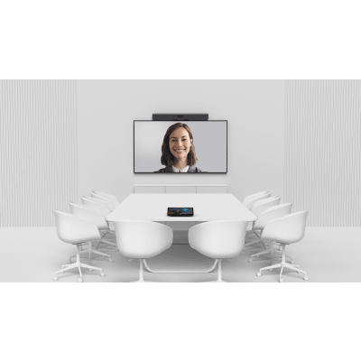 Barra de Videoconferencia Yealink A50 con IA y Consola Táctil CTP25, Todo en Uno para Salas Medianas y Grandes con Seguimiento Automático del Hablante