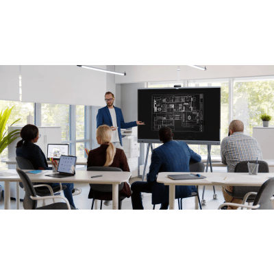 Yealink MeetingBoard 65 Pro, Centro de Colaboración Inteligente con IA, 4K UHD, Android 13, Micrófonos Integrados y Cámara Ultra Gran Angular