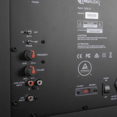 Subwoofer Activo de 12in | Diseño Down-Firing | 500W RMS | Recinto Sellado | Acabado Negro