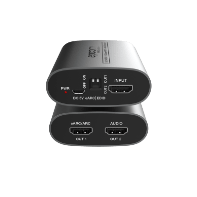 Extractor HDMI eARC | 18Gbps | HDMI 2.0b | HDCP 2.2 | Soporta 4K@60Hz 4:4:4 | Audio LPCM y Dolby/DTS | Salida HDMI, Óptica y L/R | Control RS-232 e IR
