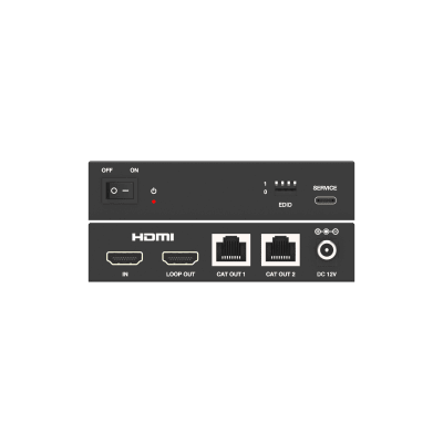 Splitter HDMI 1x2 | 4K@60Hz a 60m | 4K@30Hz a 70m | Cable Cat6 | EDID | HDCP 2.2 | Salida Loop
