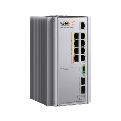 Switch Industrial Administrable Gigabit con 2 Puertos PoE bt + 6 Puertos PoE af/at o 24 V Pasivo + 2 SFP Gigabit, 240 W