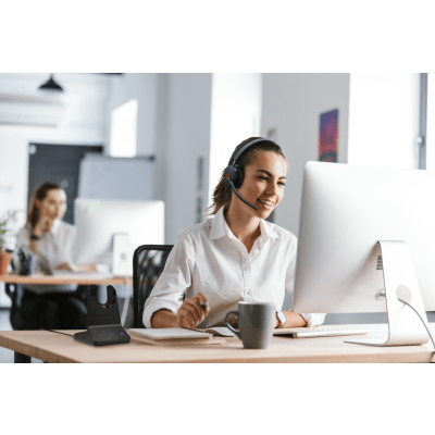 Diadema Inalámbrica WH68 de Yealink con ANC Híbrida y Conectividad Dual DECT Bluetooth