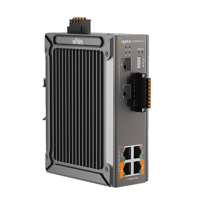 Switch Industrial Administrable / Gigabit con 2 Puertos PoE bt / 2 Puertos PoE af/at / 2 SFP Gigabit / Soporta RS485 / Presuepuesto PoE 128W