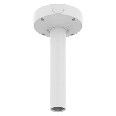 Base de Montaje para Techo SBP-180CMB / Aluminio / Color Blanco RAL9003 / Diámetro 180 mm / Peso 970 g / Tornillo TR30 / Orificio Conduit 19.1 mm / Compatible con Múltiples Modelos Hanwha.