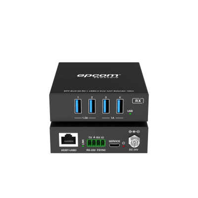 Extensor USB 3.0 | Hasta 100 m por CAT6a | PoC Bidireccional 24 Vcc | RS-232 | 4x USB-A.