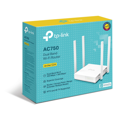 Router Inalámbrico AC750 / 2.4 GHz y 5 GHz Hasta 733 Mbps / 4 Antenas Externas Omnidireccional / 3 Modos en 1 / 4 Puertos LAN 10/100 Mbps / 1 Puerto WAN 10/100 Mbps / Soporta AgiNet Config - AgiNet ACS (Gestión remota)
