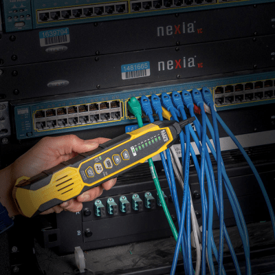 Sonda Digital Profesional / Rastreo de Tono Digital y Analógico / LED para Espacios Oscuros / Conector de Auriculares para Ruido Extremo / Modelo VDV500-223 / Cumple con Certificaciones CE y UKCA / Punta de Sonda Reemplazable