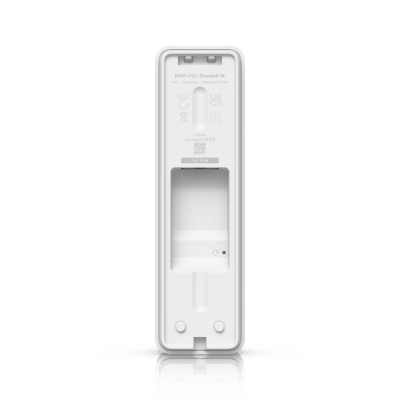 UVC Doorbell Lite – Videoportero Compacto 5 MP PoE con Visión Nocturna IR, Audio Bidireccional y Diseño Resistente al Clima, Color Blanco