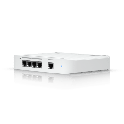 USW Flex XG Switch Capa 2, Compacto de 4 Puertos 10GbE, Puede ser Alimentado por un Puerto GbE PoE+ o con un Adaptador 5 Vcc USB-C