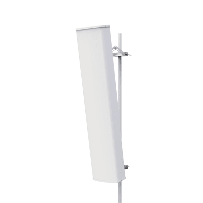 Antena Sectorial para Exterior / Frecuencia 1710-2190 MHz / Ganancia 18 dBi / Ancho de Banda 480 MHz / VSWR ≤1.5 / Potencia Máxima 200W / IP65 / Montaje en Tubo