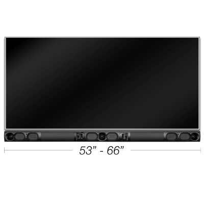 Soundbar Adapt / Custom Length / TruMount Tecnología / 105W RMS por Canal / Acabado en Acero Pintable / LCR Pasiva