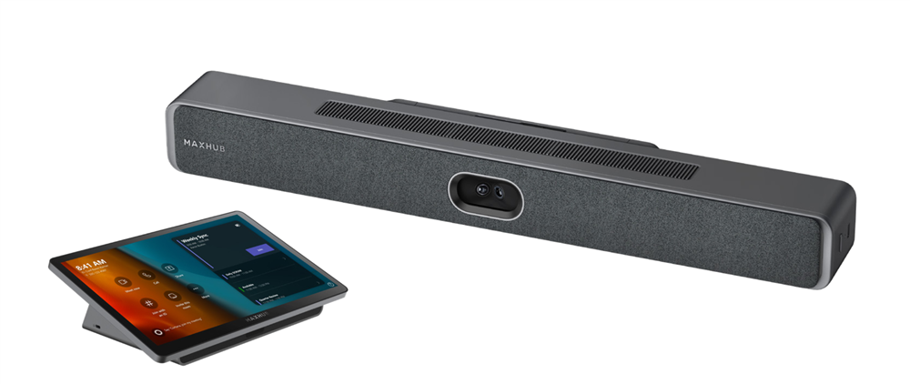 MAXHUB V50 Kit de Videoconferencia 4K: Cámara Ultra HD con Encuadre Automático y Hub de Conexión | Sistema de Colaboración Profesional para Salas Chicas y Medianas Certificado para Teams - Solución Plug & Play, conectividad BYOD