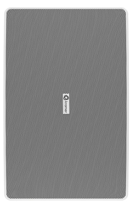 KRAMER WM-8D Altavoce DANTE Autoamplificado, alimentación PoE, 10W a 30W de potencia,de 2 vías para pared de 8" Control vía LAN de nivel de audio: volumen, agudos y graves. Entrada LAN, Disponible en colores blanco y negro.1 PIEZA