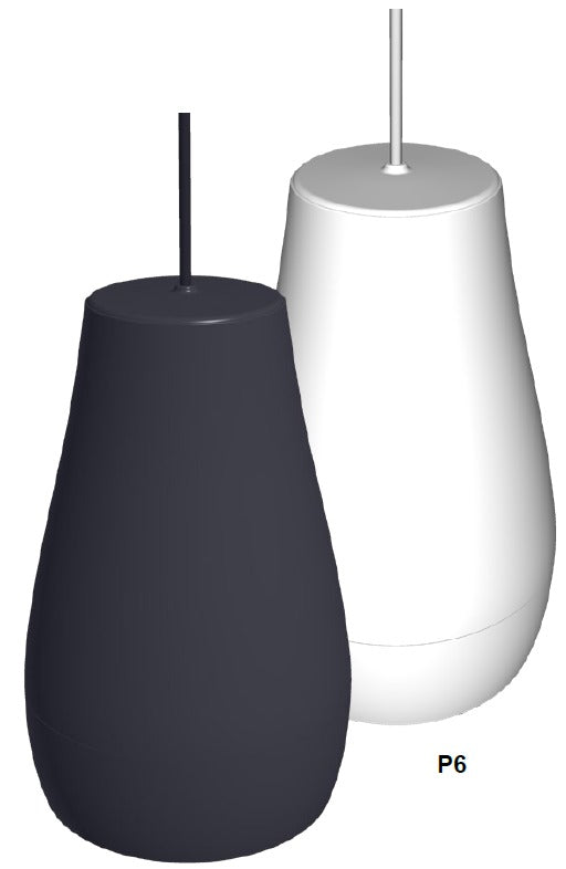 BIAMP Desono P6 Black Altavoz colgante negro de 6.5 pulgadas, de 2 vías, de 70 V/100 V o 16 ohmios de baja impedancia. 60 W continuos, 240 W pico, 1 PAR
