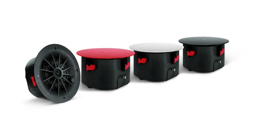 BIAMP C-IC6 Altavoces de techo de 6.5" y 2 vías,Certificado para salas de Microsoft Teams y Zoom Rooms,  impedancia nominal de 8 ohmios, Cobertura de 130 grados optimizada para techos bajos 60 W con una potencia máxima de 120 W Garantía de 5 años