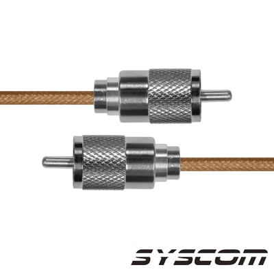 Cable Coaxial RG-142/U de 30 cm, con conectores UHF Macho a UHF Macho (PL-259).