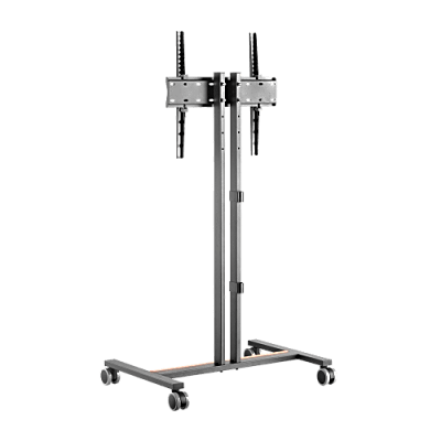 Soporte Móvil para Pantalla | Compatibilidad VESA 200x200 hasta  600x400 / Ruedas con Frenos / Ajuste de Altura y Ángulo / Soporte para TV de hasta 55 Pulgadas / Capacidad de Peso 35 kg