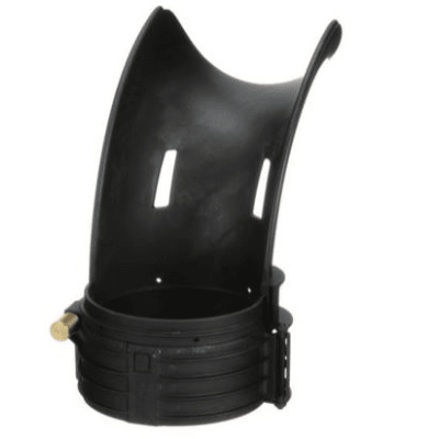 Conducto tipo cascada Tak-Ty™, 4 in, negro