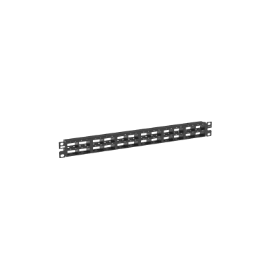 Panel de Parcheo Modular Mini-Com (Sin Conectores), Plano, Blindado, Alta Densidad, de 48 puertos, 1UR