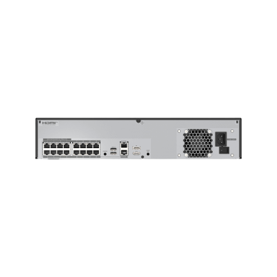 NVR de 12 Megapíxel sistema operativo Ubuntu Linux / Hasta 32 canales / 8TB Incluidos / 16 puertos PoE+ / H.265 & WiseStream / Incluye 1 Licencia de 4 canales