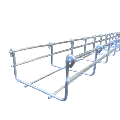 Charola Tipo Malla Línea MallaFils® 100x54 mm para hasta 77 Cables Cat6 / Uso Interior con Acabado EZ / Tramo 3 m