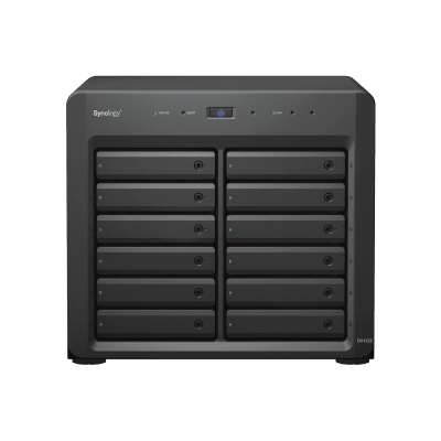 Unidad de Expansión Synology DX1222 | 12 Bahías para HDD/SSD SATA 3.5" o 2.5" | Intercambio en Caliente | Puerto Mini-SAS HD | Garantía de 5 Años.