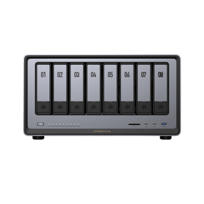 NAS UGREEN NASync DXP8800 Plus / Intel Core i5-1235U 10 Núcleos / 8 Bahías SATA + 2 M.2 NVMe / 2 Puertos 10GbE / Thunderbolt 4 / HDMI 8K / DDR5 Expandible 64GB / PCIe 4.0 x4