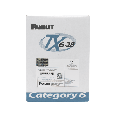 Bobina de Cable UTP 305 m. de Cobre TX6-28®, Blanco, Categoría 6, Diámetro Reducido (28 AWG), CM/LSZH, de 4 pares