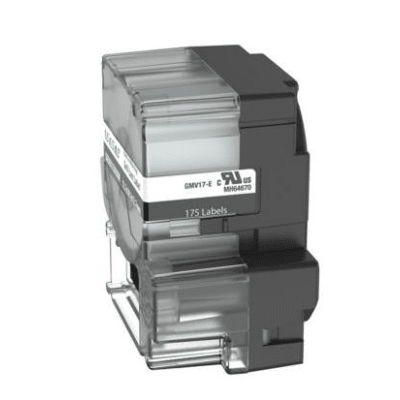 Casete de 175 Etiquetas Autolaminadas de 12.7 x 38.1 mm, para Cables de 4 a 8.1 mm de Diámetro, Área de Impresión Color Blanco