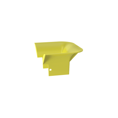 Accesorio de Control de Radio de Curvatura, Para Bajadas de Cable con Canaletas FiberRunner 4x4, Color Amarillo