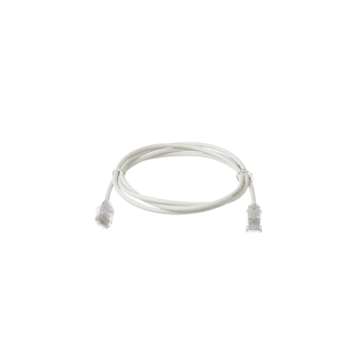 Cable de Parcheo TX6, UTP Cat6, Diámetro Reducido (28AWG), Color Blanco Mate, 15 ft