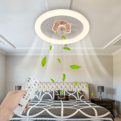 Ventilador de Techo con Luminario LED de 110 V CA 50/60 Hz /  88 W / 3 Tonos de Luz (6500 - 4 000 - 2 700 K) / Diámetro 500 mm / 6 Velocidades / Dimeable.