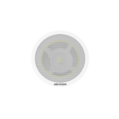 Altavoz IP Montaje en Plafón | 3 Watts | 8 Ohms | PoE+ | Integración con Hik-Central Professional | Reproducción de Audio vía Red | Bluetooth
