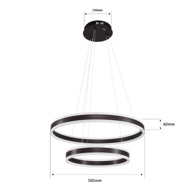 Lámpara de Techo LED / Chips LED Ahorra Energía 80% / 110W / Flujo Luminoso 8,800 lm / Montaje Sobreponer / Interior IP20 / Vida Útil 50,000 h