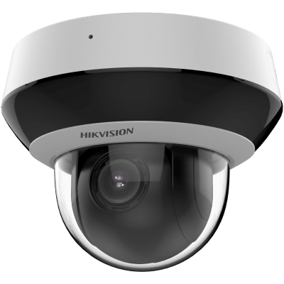 Mini Domo PTZ IP 2 Megapixel / 4X Zoom / H.265+ / 20 mts IR EXIR / WDR / PoE / IK10 / Exterior IP66 / Ultra Baja Iluminación / Micrófono Integrado / PoE / microSD