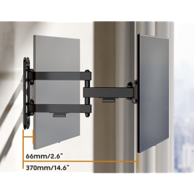Soporte de Pared Articulado para Pantallas o Monitores | Compatibilidad VESA 75x75 - 200x200 / Hasta 43 Pulgadas | Capacidad Máxima de Carga 20 kg | Fabricado en Acero