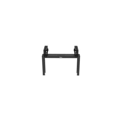 Rack de Distribución Aéreo de 2 Postes PanZone®, Rieles Roscados #12-24, de 6 UR, Color Negro