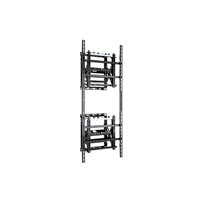 Soporte Estructural Modular para Pantallas | Altura Ajustable de 200 mm a 1600 mm | Ancho 600 mm | Profundidad 134 mm a 300 mm | Diseño Metálico| Compatible con Diferentes Tamaños de Pantallas |Soporta Formato Horizontal y Vertical.