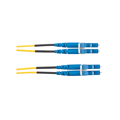 Jumper de Fibra Optica Monomodo 9/125 OS2, LC-LC Duplex, OFNR (Riser), Color Amarillo, 25 Metros